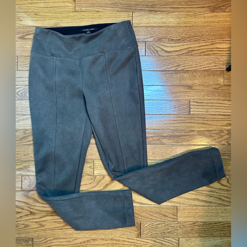 Faux Suede Chocolate Brown Women's Pants /Leggings